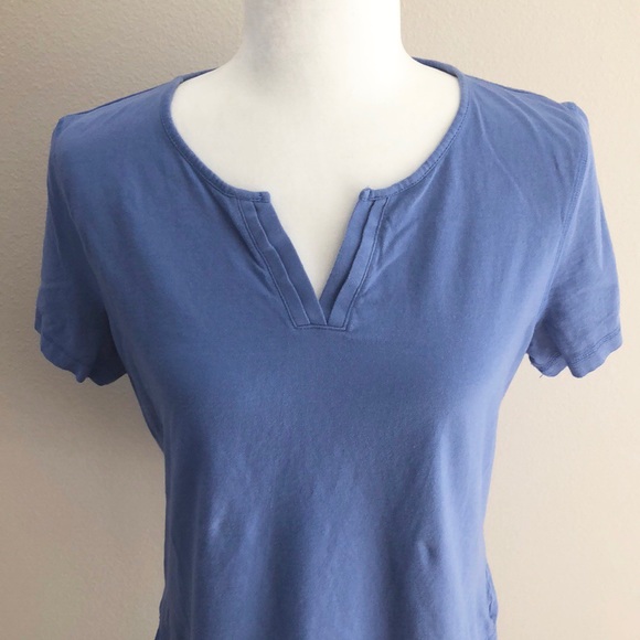 TALBOTS v-neck blue tee - Picture 2 of 7